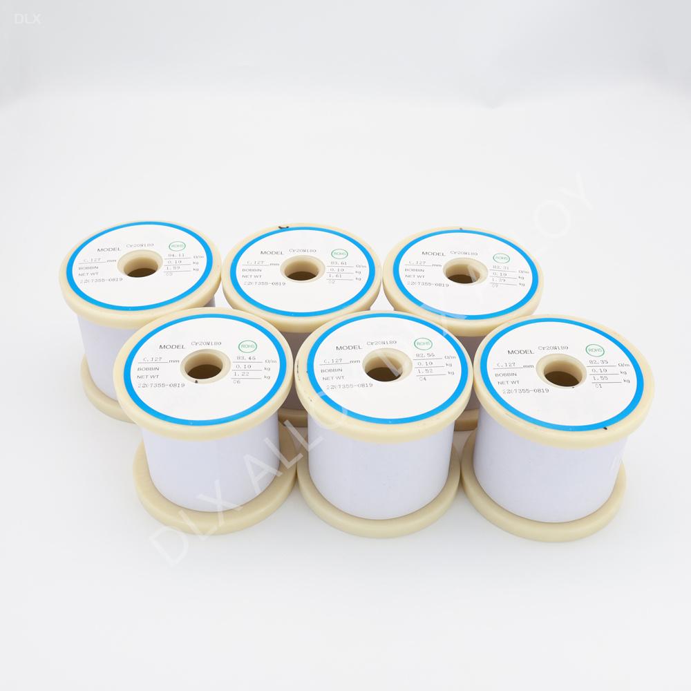 Electrical Resistivity Nichrome Wire 15-20 W/mK Thermal Conductivity and 20-30% Elongation for Manuf