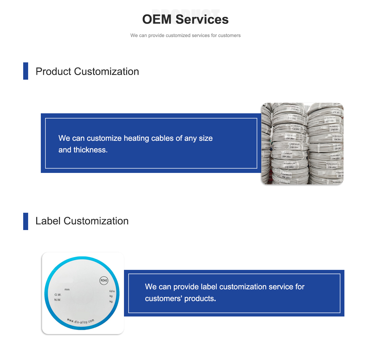 OEM Silicone Heating Cable - Mini Parallel Constant Wattage for Medical Equipment OEM Silicone Heating Cable - Mini Parallel Constant Wattage for Medical Equipment